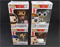 4 WWE FUNKO POP FIGURES