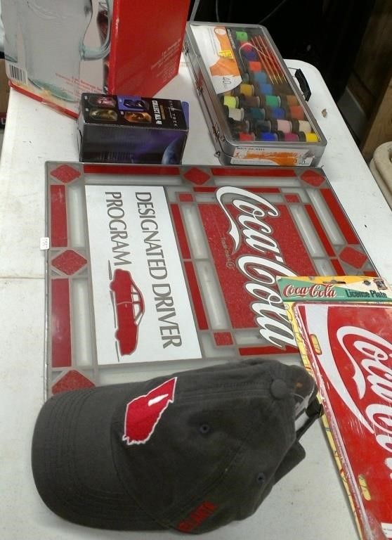Coca Cola Items and Paint Set