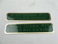 Lot of 2 Bart Starr Green Bay Packers 6.5" Metal