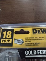 DeWalt 18pc Gold Ferrous Drill Bit Set