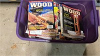 Plastic Tub Of Wood Working  Magazines