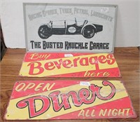 (3) Misc Metal Signs