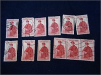 U.S. Certified Mail Stamps Post Marked 1955 & 1956