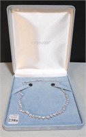 Epiphany Sterling Graduated Heart CZ Necklace