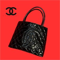 Vintage  Chanel Coco Mark leather Tote