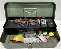 Old Green Tackle Box Full Of Tackle