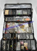 Vintage Aluminum Tackle Box Full Of Tackle