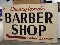 Large Vintage Barber Shop Sign