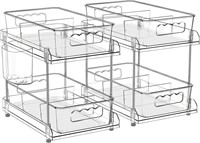 2 Tier Clear Organizer with Dividers