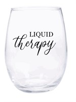 Case of 12 Glass Wine Glasses - Liquid Therapy