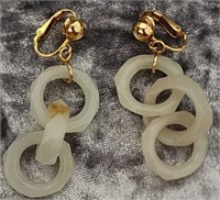14K Gold and  Jade Earrings