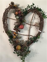Decorative Grapevine Wreath Heart Shaped Wall