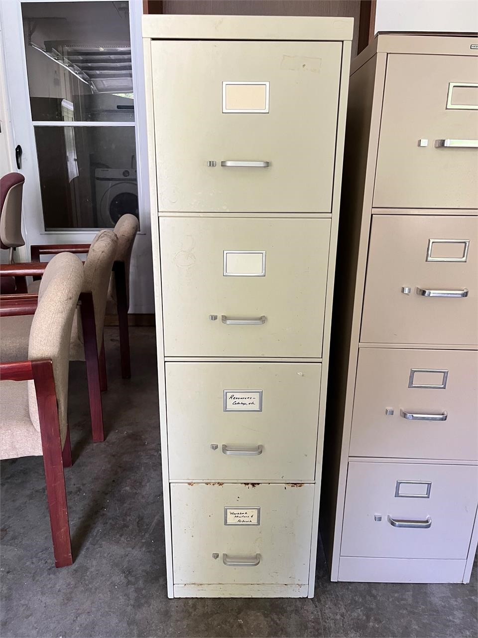 2 Metal 4 Drawer File Cabinets
