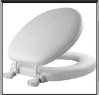 Mayfair by Bemis  White Round Padded Toilet Seat