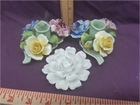 Vintage Radnor England - Flower Candle Holders