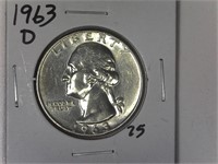 1963-D Washington Quarter