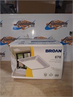 $45  Broan 2.5-Sone 50-CFM White Lighted Bath Fan