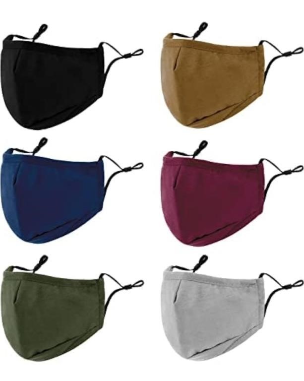 New 6 pk 3-Ply Cloth Face Mask




S
