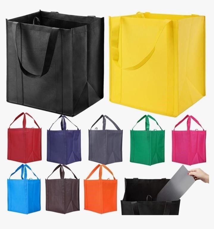 New Set of 10 Reusable Grocery Bags Heavy Duty