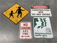 4 x Misc Metal Roadside Signs