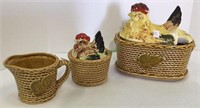 Vintage made in Japan ceramic chicken themed