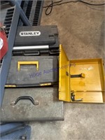 3 TOOL BOXES, METAL BOX, EMPTY, IN GARAGE