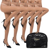 SM4068  UNIFULL Women's Sheer Tights 20D, 5 Pack