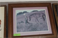 FRAMED PRINT BOY WITH HIS HORSE