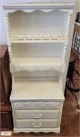 LEA FURN 2 PIECE LIBRARY HUTCH-PAINTED,