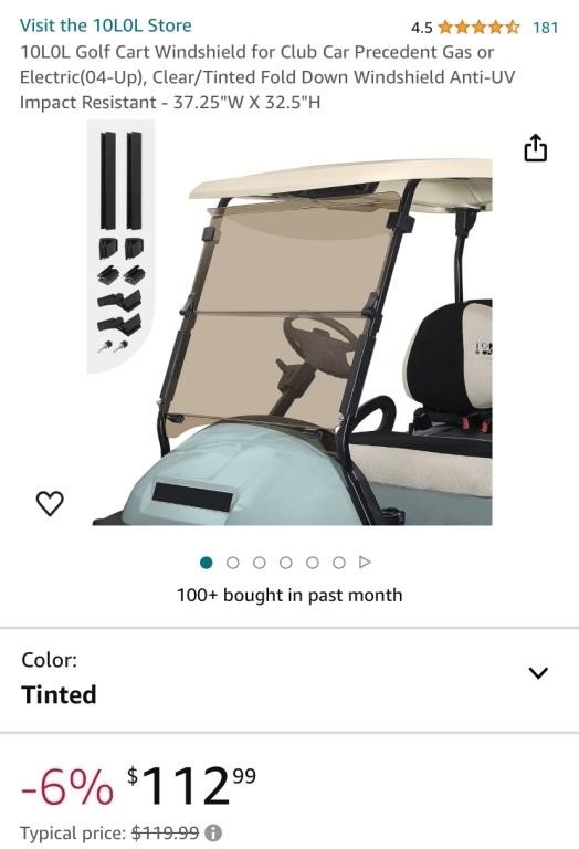 GOLF CART WINDSHIELD (OPEN BOX)