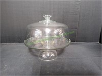 10.5" Round Glass Cake Keeper w/ Dome Lid