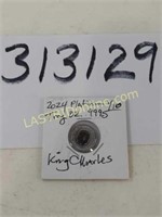 2024 King Charles 1/10 Tr. oz. .9995 Platinum Rd