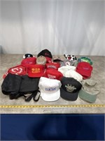 Large assortment of hats