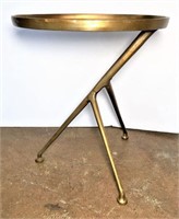 Unique Metal  Accent Table with Gold Finish
