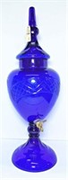 Neiman Marcus Cobalt Glass Drink Dispenser