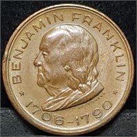 Vintage Benjamin Franklin Souvenir Penny Token