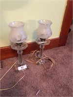 (2) Glass Electric Lamps