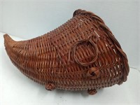 Cornucopia wicker basket