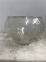 Vintage Glass Grape Punch Bowl