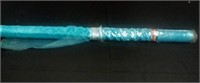 Roll of Turquoise sheer fabric