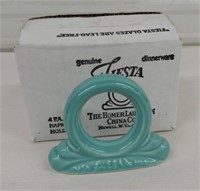 Fiesta Post 86 napkin ring, 4 turquoise, NIB