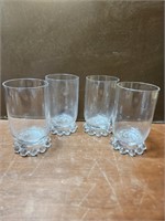 4 VINTAGE IMPERIAL CANDLEWICK TUMBLER GLASSES