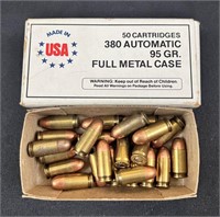 Partial box of .380 auto ammo.
