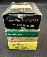 3-partial boxes of 32 Cal ammo.