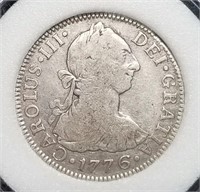 1776 Charles III 2 Reales Spanish Colonial Silver