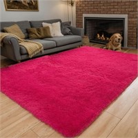 5X8 Hot Pink Area Rugs for Living Room Super Soft