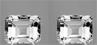 Natural Sparkling White Topaz 12 x 10 MM Pair  [Fl