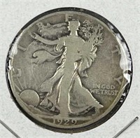 1929 Walking Liberty Silver Half Dollar