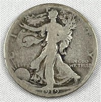 1919-S Walking Liberty Silver Half Dollar