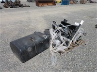 Pallet of Truck Auxiliary Tanks and Brackets